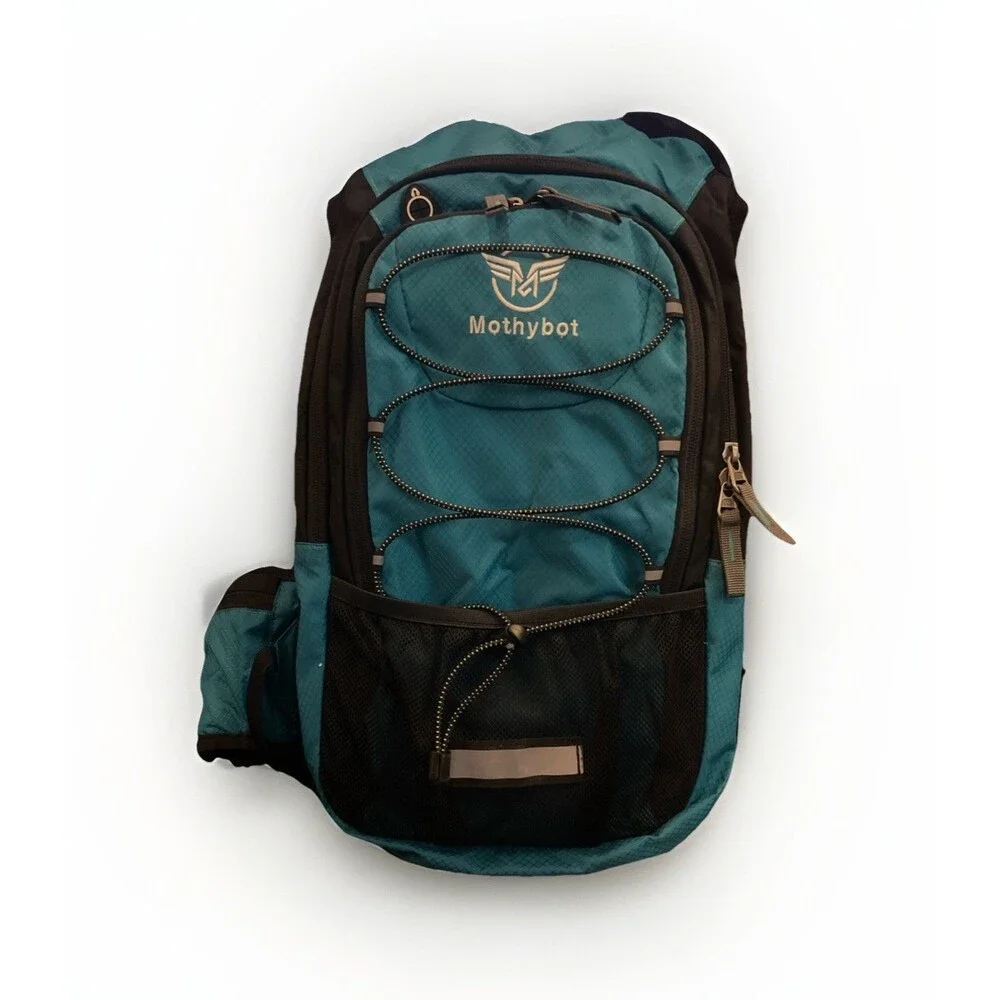 Mothybot Hydration Backpack 2L Insulated Water Bladder Aqua Blue Hiking Festival